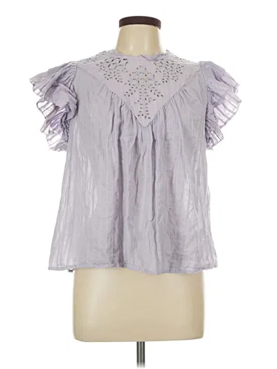 Pre-owned Unbranded Short Sleeve Blouse In Gray