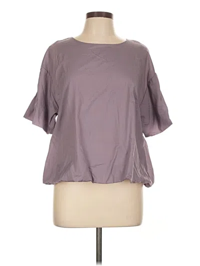 Pre-owned Unbranded Short Sleeve Blouse In Gray