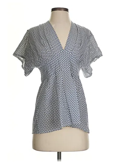Pre-owned Unbranded Short Sleeve Blouse In Gray