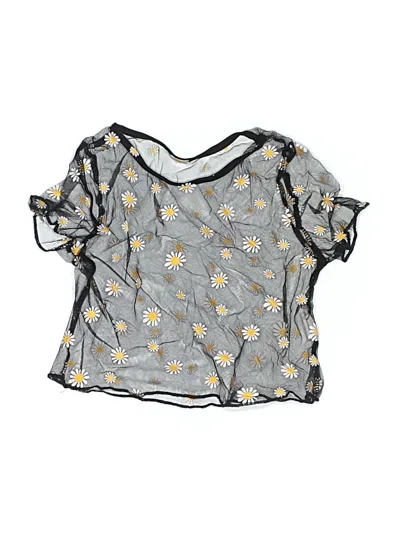 Pre-owned Unbranded Kids' Short Sleeve Blouse In Gray