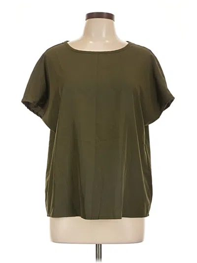 Pre-owned Unbranded Short Sleeve Blouse In Green