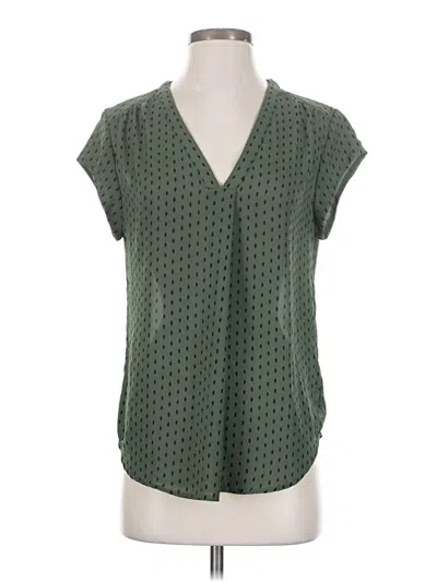 Pre-owned Unbranded Short Sleeve Blouse In Green