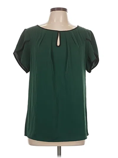 Pre-owned Unbranded Short Sleeve Blouse In Green