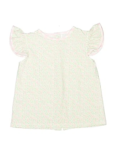 Pre-owned Unbranded Kids' Short Sleeve Blouse In Green