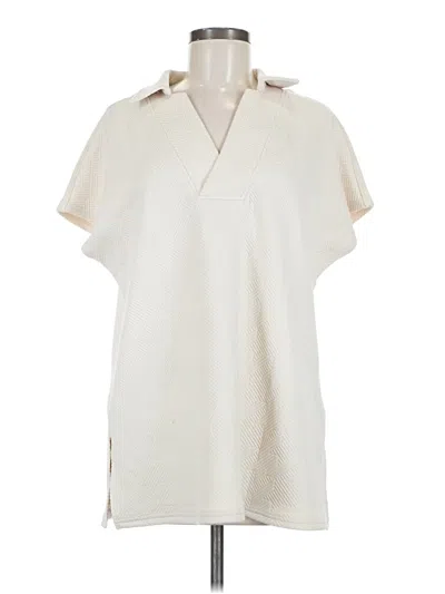 Pre-owned Unbranded Short Sleeve Blouse In Ivory