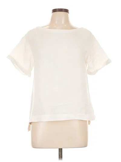 Pre-owned Unbranded Short Sleeve Blouse In Ivory