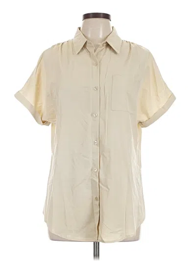 Unbranded Short Sleeve Blouse In Gold