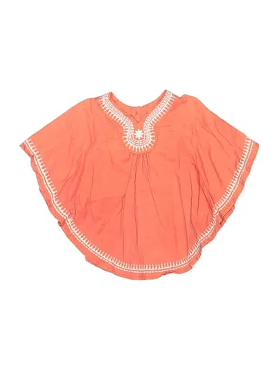 Pre-owned Unbranded Kids' Short Sleeve Blouse In Orange