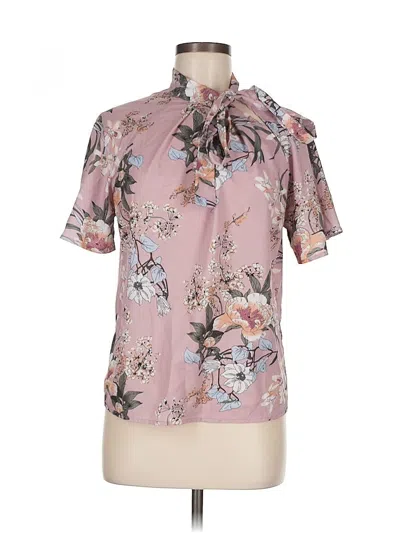 Pre-owned Unbranded Short Sleeve Blouse In Pink