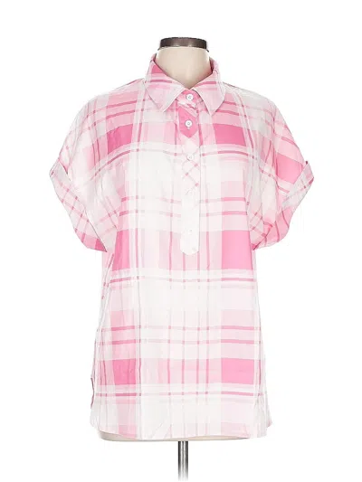 Pre-owned Unbranded Short Sleeve Blouse In Pink