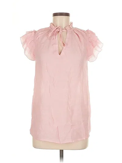 Pre-owned Unbranded Short Sleeve Blouse In Pink