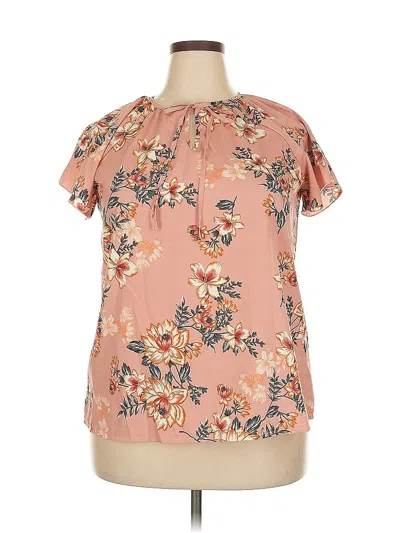 Pre-owned Unbranded Short Sleeve Blouse In Pink