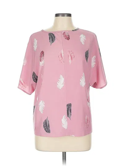 Pre-owned Unbranded Short Sleeve Blouse In Pink