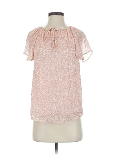 Pre-owned Unbranded Short Sleeve Blouse In Pink