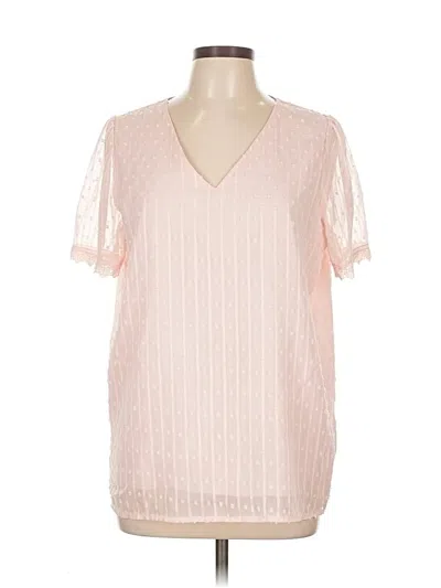 Pre-owned Unbranded Short Sleeve Blouse In Pink