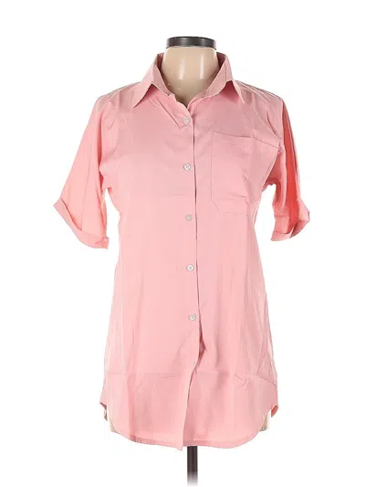 Pre-owned Unbranded Short Sleeve Blouse In Pink