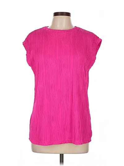 Pre-owned Unbranded Short Sleeve Blouse In Pink