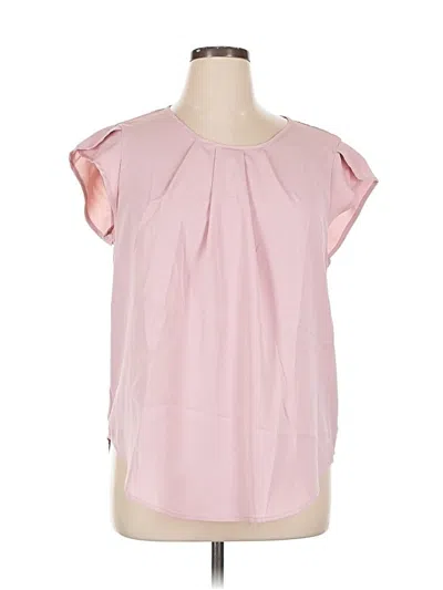 Pre-owned Unbranded Short Sleeve Blouse In Pink