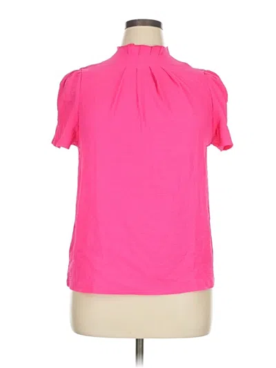 Pre-owned Unbranded Short Sleeve Blouse In Pink