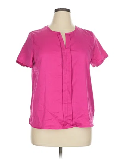 Pre-owned Unbranded Short Sleeve Blouse In Pink