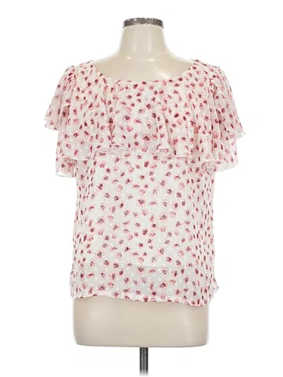 Pre-owned Unbranded Short Sleeve Blouse In Pink
