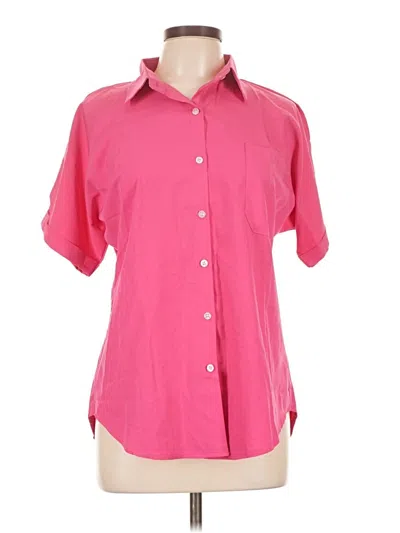 Pre-owned Unbranded Short Sleeve Blouse In Pink