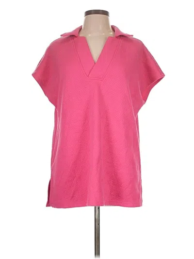 Pre-owned Unbranded Short Sleeve Blouse In Pink