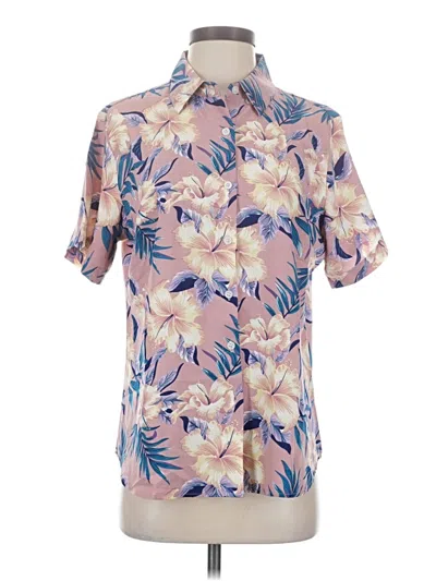 Pre-owned Unbranded Short Sleeve Blouse In Pink