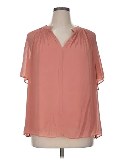 Pre-owned Unbranded Short Sleeve Blouse In Pink
