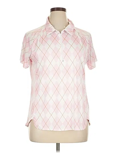 Pre-owned Unbranded Short Sleeve Blouse In Pink