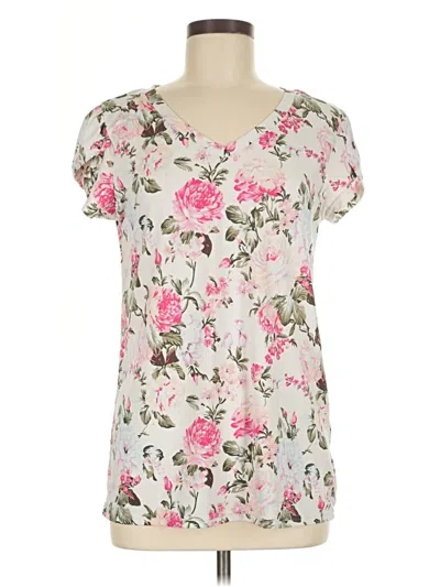 Pre-owned Unbranded Short Sleeve Blouse In Pink