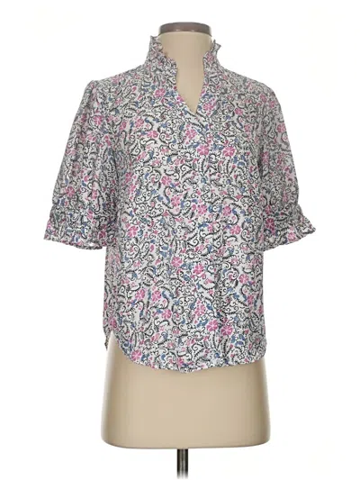 Pre-owned Unbranded Short Sleeve Blouse In Pink