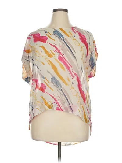 Pre-owned Unbranded Short Sleeve Blouse In Pink