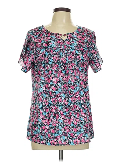 Pre-owned Unbranded Short Sleeve Blouse In Pink