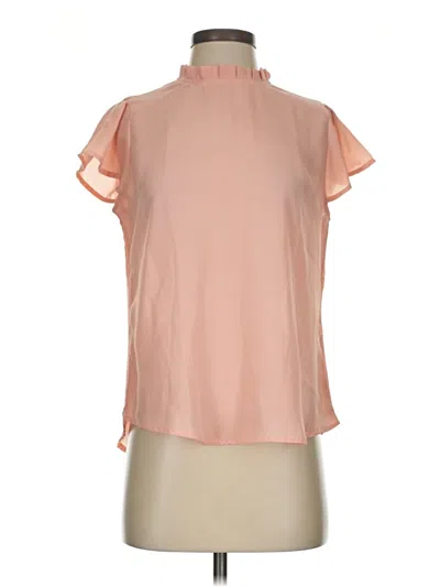 Pre-owned Unbranded Short Sleeve Blouse In Pink