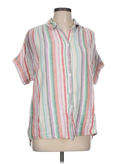 Pre-owned Unbranded Short Sleeve Blouse In Pink