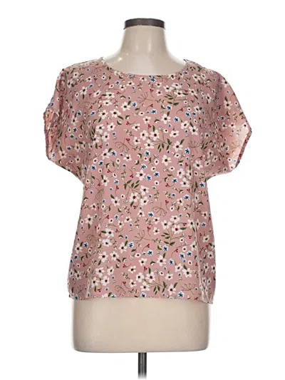 Pre-owned Unbranded Short Sleeve Blouse In Pink