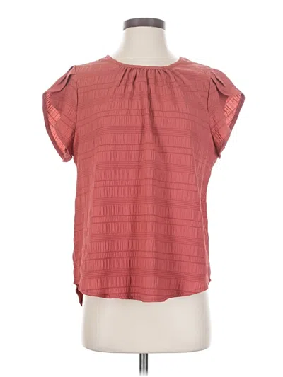 Pre-owned Unbranded Short Sleeve Blouse In Pink