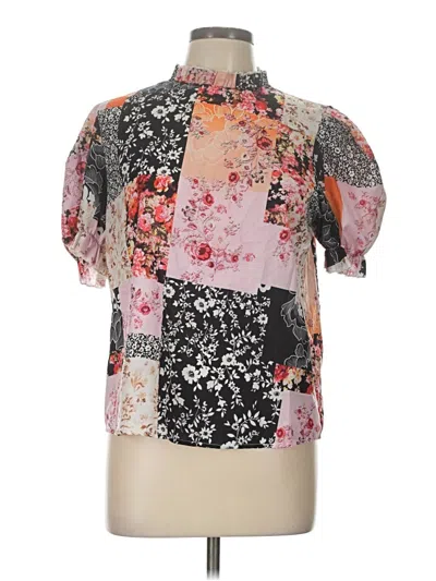 Pre-owned Unbranded Short Sleeve Blouse In Pink