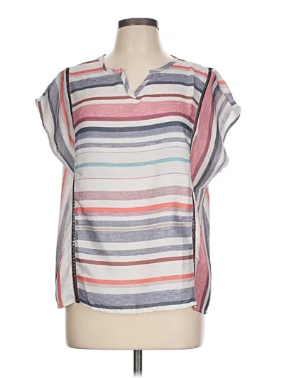 Pre-owned Unbranded Short Sleeve Blouse In Pink