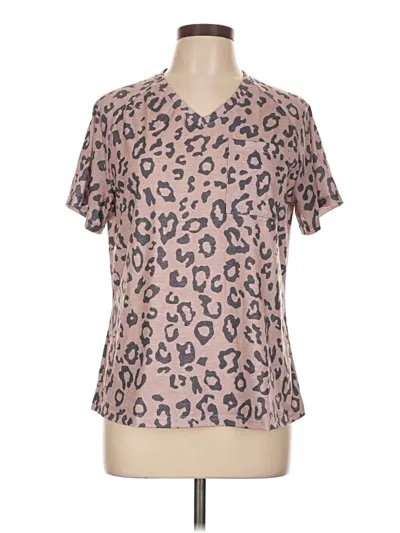 Pre-owned Unbranded Short Sleeve Blouse In Pink