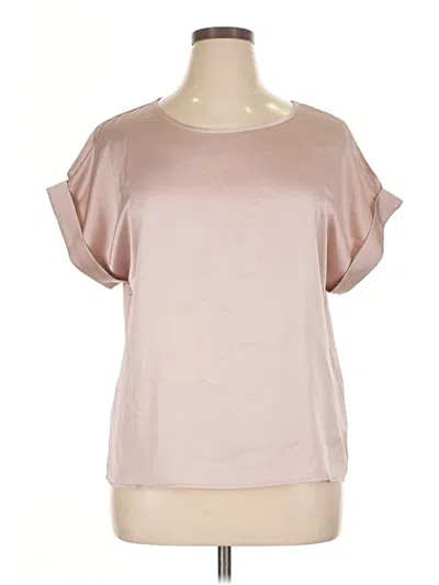 Pre-owned Unbranded Short Sleeve Blouse In Pink
