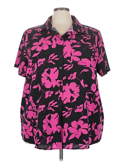 Pre-owned Unbranded Short Sleeve Blouse In Pink