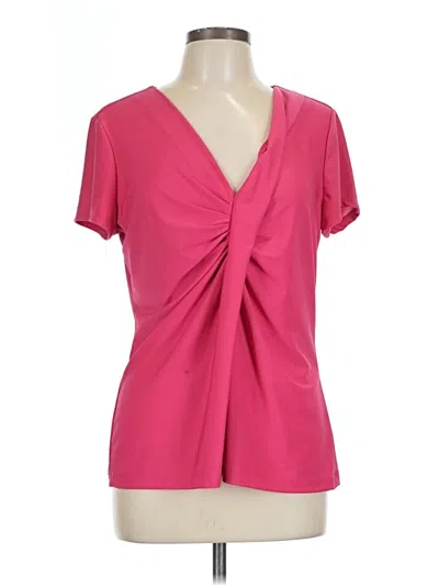 Pre-owned Unbranded Short Sleeve Blouse In Pink