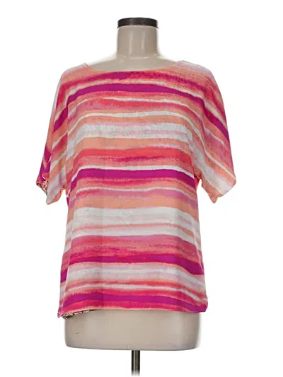 Pre-owned Unbranded Short Sleeve Blouse In Pink