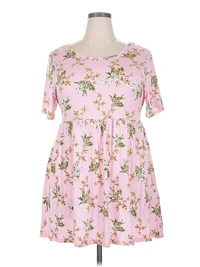 Pre-owned Unbranded Short Sleeve Blouse In Pink