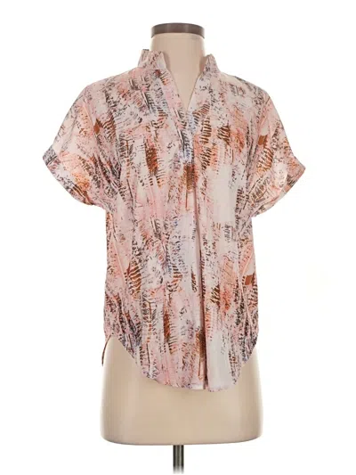 Pre-owned Unbranded Short Sleeve Blouse In Pink