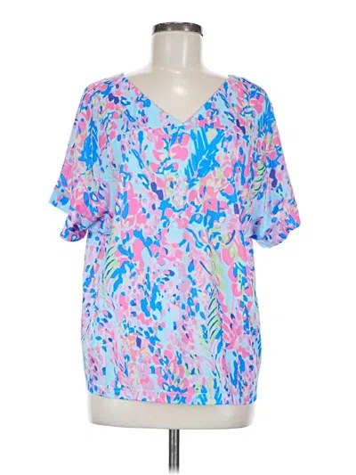 Unbranded Short Sleeve Blouse In Blue