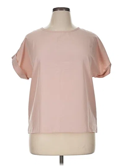 Pre-owned Unbranded Short Sleeve Blouse In Pink