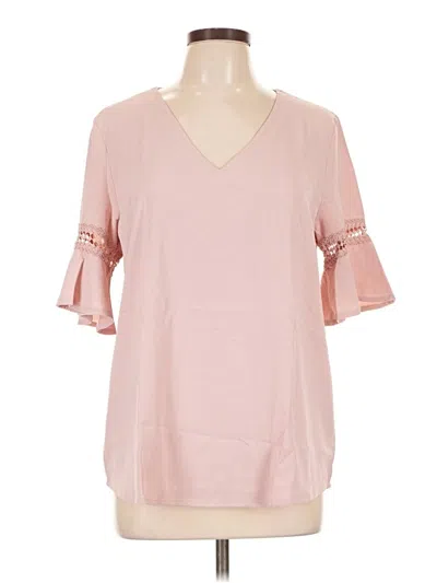 Pre-owned Unbranded Short Sleeve Blouse In Pink
